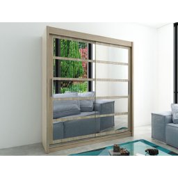 Kast ROMELU 2 schuifdeuren 200 cm sonoma