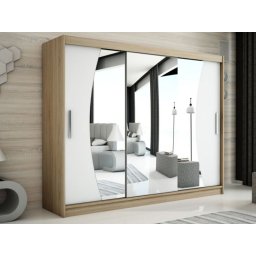 Kast WAVRE 3 schuifdeuren 250 cm sonoma/wit