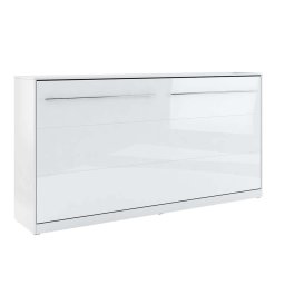 Opklapbed CONCEPTION 90x200 cm wit/hoogglans wit (horizontaal)