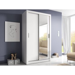 Kast ARTEL 2 schuifdeuren wit met spiegel
