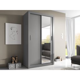 Kast ARTEL 2 schuifdeuren grijs met spiegel