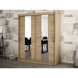Kast POLETTE 2 schuifdeuren 200 cm sonoma