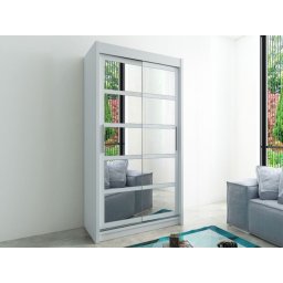 Kast ROMELU 2 schuifdeuren 100 cm wit