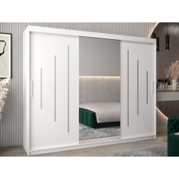 Kast YORKSHIRE 3 schuifdeuren 250 cm wit