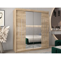 Kast YORKSHIRE 2 schuifdeuren 180 cm sonoma