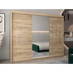 Kast YORKSHIRE 3 schuifdeuren 250 cm sonoma