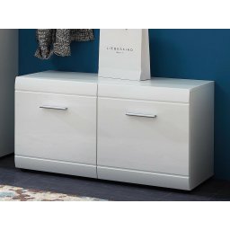 Schoenenbank PITTA 2 deuren hoogglans wit