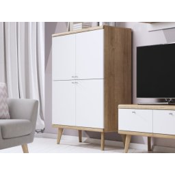 Commode PROMI 4 deuren eik riviera/wit