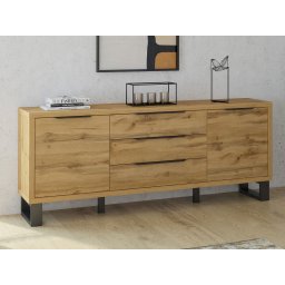Dressoir HALO 2 deuren 3 lades wotan eik