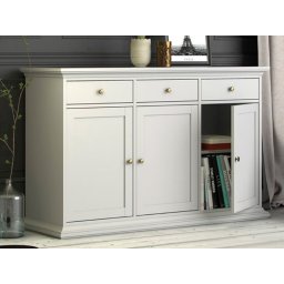 Dressoir PARO 3 deuren en 3 lades wit
