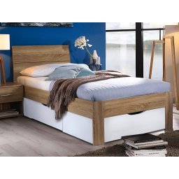 Bed FLASH 90x200 cm eik sonoma/wit met lades