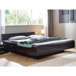 Bed IXANA 180x200 hoogglans grijs met hoofdeinde