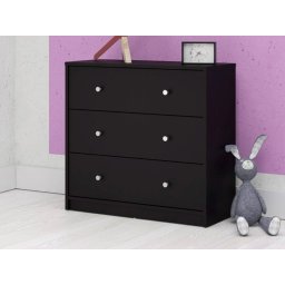 Commode MAYU 3 lades zwart