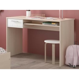 Bureau CARL gerookte acacia/wit