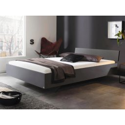 Bed IXANA 120x200 cm metaalgrijs met hoofdeinde