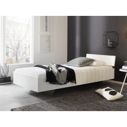 Bed IXANA 90x200 cm alpine wit met hoofdeinde