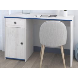 Bureau SMOOKIE witte pijnboom/blauw