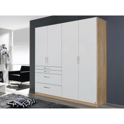 Kast HARBOR 4 deuren 4 lades sonoma/wit
