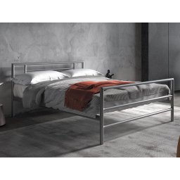 Bed FASANO 140x200 cm metaal grijs