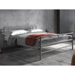 Bed FASANO 160x200 cm metaal grijs