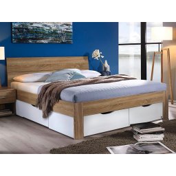 Bed FLASH 160x200 cm sonoma eik/wit met lades