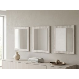 Set van 3 spiegels ELINA grijze eik