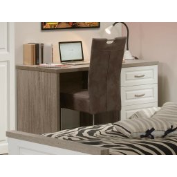 Bureau IVANA 3 lades truffel/porselein