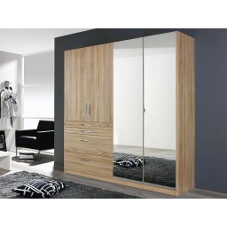 Kast HARBOR 4 deuren 4 lades sonoma met spiegel