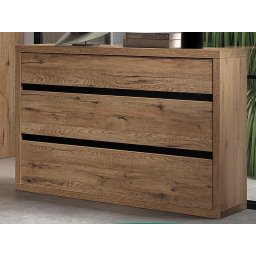 Commode OLIGA 3 lades scarlet eik