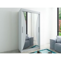 Kast MONACORNE 2 schuifdeuren 100 cm wit