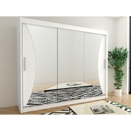 Kast MONACORNE 2 schuifdeuren 250 cm wit
