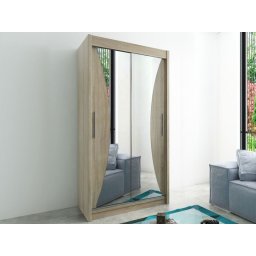 Kast MONACORNE 2 schuifdeuren 100 cm sonoma