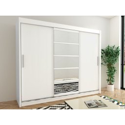 Kast ROMANE 3 schuifdeuren 250 cm wit