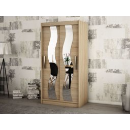 Kast SEWITE 2 schuifdeuren 120 cm sonoma