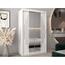 Kast YORKSHIRE 2 schuifdeuren 120 cm wit