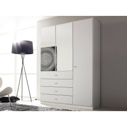 Kast SIENNE 3 deuren en 4 lades wit
