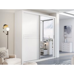 Kast IDOLE DELUXE 2 schuifdeuren mat wit