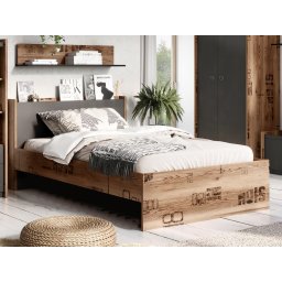 Bed FANJO 90x200 cm alpine sparren/staal
