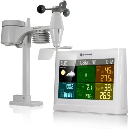 Bresser 5-in-1 Comfort Weercenter met Kleurendisplay - Wit