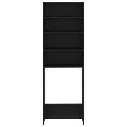 vidaXL Wasmachinekast 64x24x190 cm zwart