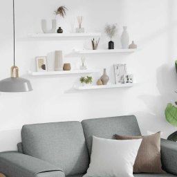 vidaXL Wandschappen 4 st 60x9x3 cm wit