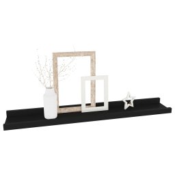 vidaXL Wandschappen 4 st 60x9x3 cm zwart