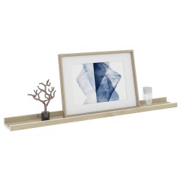 vidaXL Wandschappen 4 st 80x9x3 cm wit en sonoma eikenkleurig
