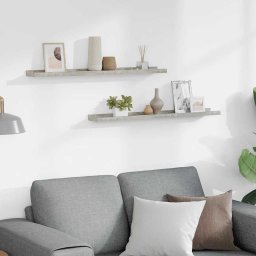 vidaXL Wandschappen 2 st 80x9x3 cm betongrijs