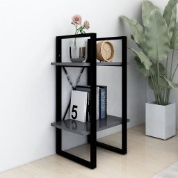 vidaXL Boekenkast met 2 schappen 40x30x70 cm bewerkt hout grijs