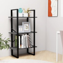 vidaXL Opbergrek 60x30x105 cm bewerkt hout grijs