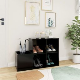 vidaXL Opbergkast 105x35,5x70 cm bewerkt hout zwart