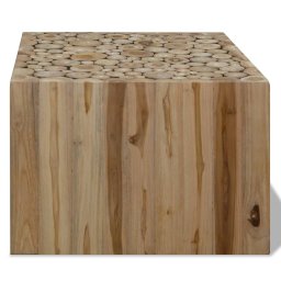 vidaXL Salontafel 50x50x35 cm echt teakhout