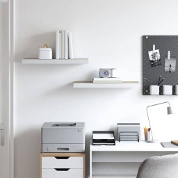 vidaXL Wandschappen zwevend 2 st 60x23,5x3,8 cm MDF eikenkleurig wit