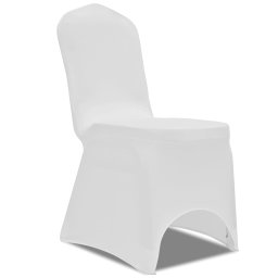 vidaXL Stoelhoes Stretch Wit (6 stuks)